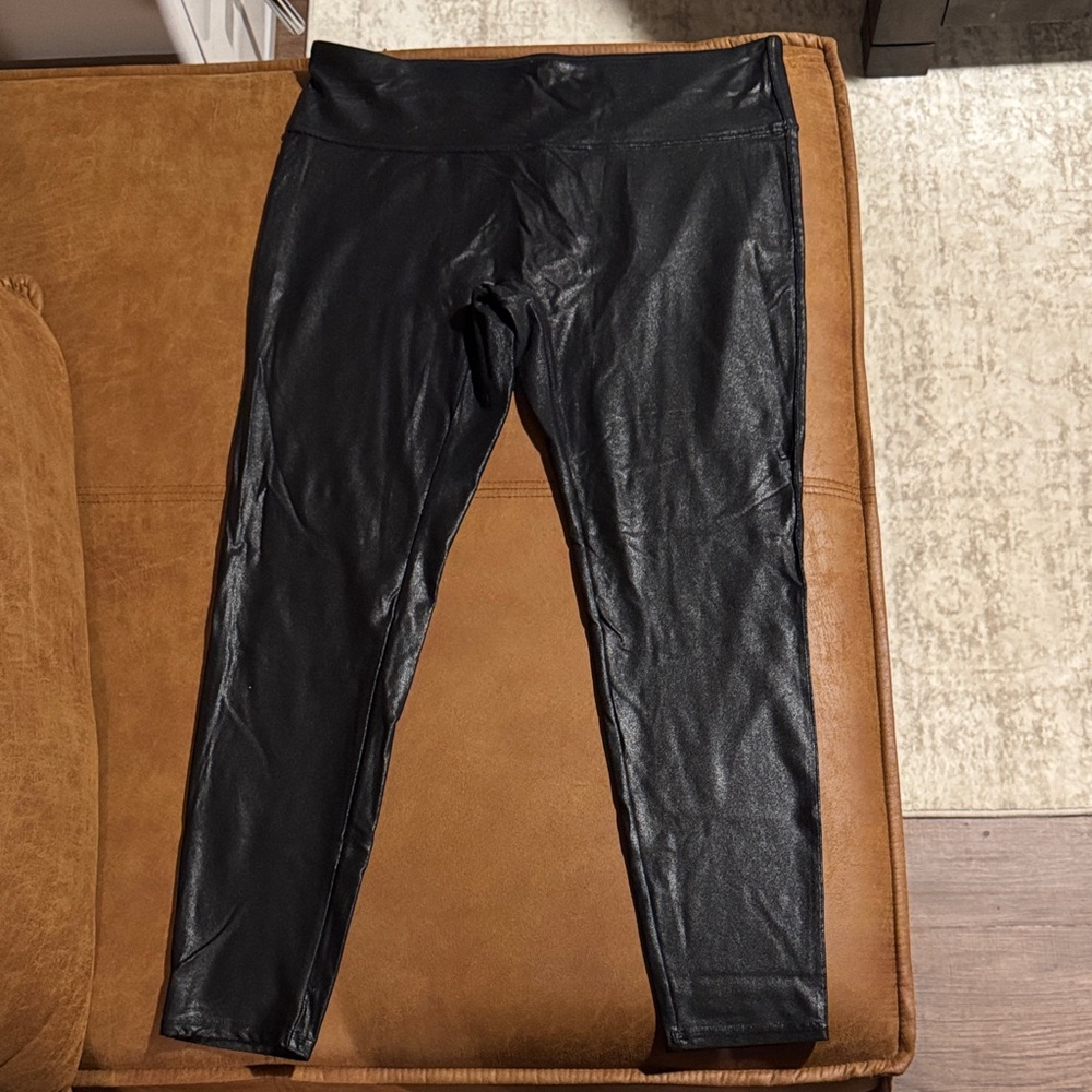 Black Faux Leather Leggings